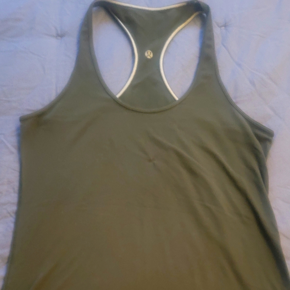 Lululemon Athletica Top Womens Size L/ Dark Green